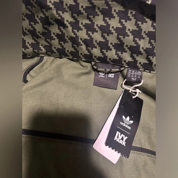 adidas x IVY PARK Black & Khaki Twill Track Jacket NWT size XS - Picture 5 of 5